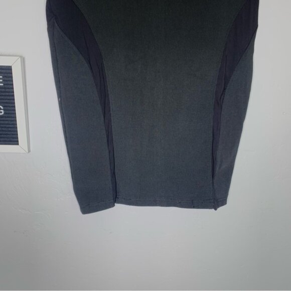 Missguided Black Ribbed Bodycon Pencil Skirt w/ Mesh Side Panels Size 12 - Picture 3 of 10